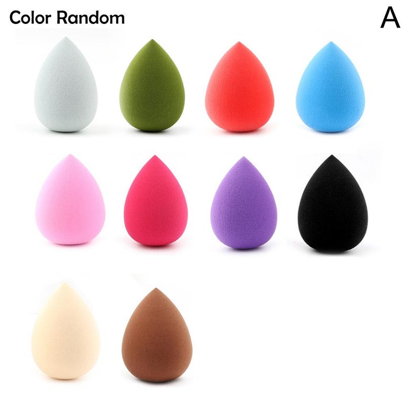 Random color, single beauty sponge, ultra-soft makeup sponge that doesn't absorb much powder, teardrop-shaped slanted gourd-shaped makeup sponge, suitable for both wet and dry use.